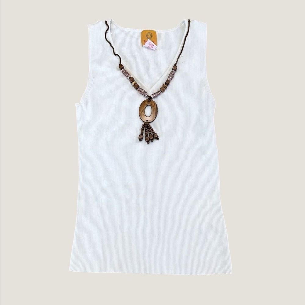 Y2K Vintage Ruby Rd. White Sleeveless Top